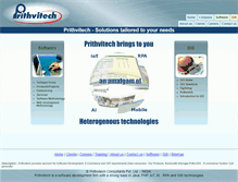 Tablet Screenshot of prithvitech.com